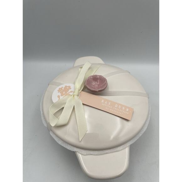 Rae Dunn Spring Floral Mini Baking Dish With Flower Topper NEW - Picture 5 of 8